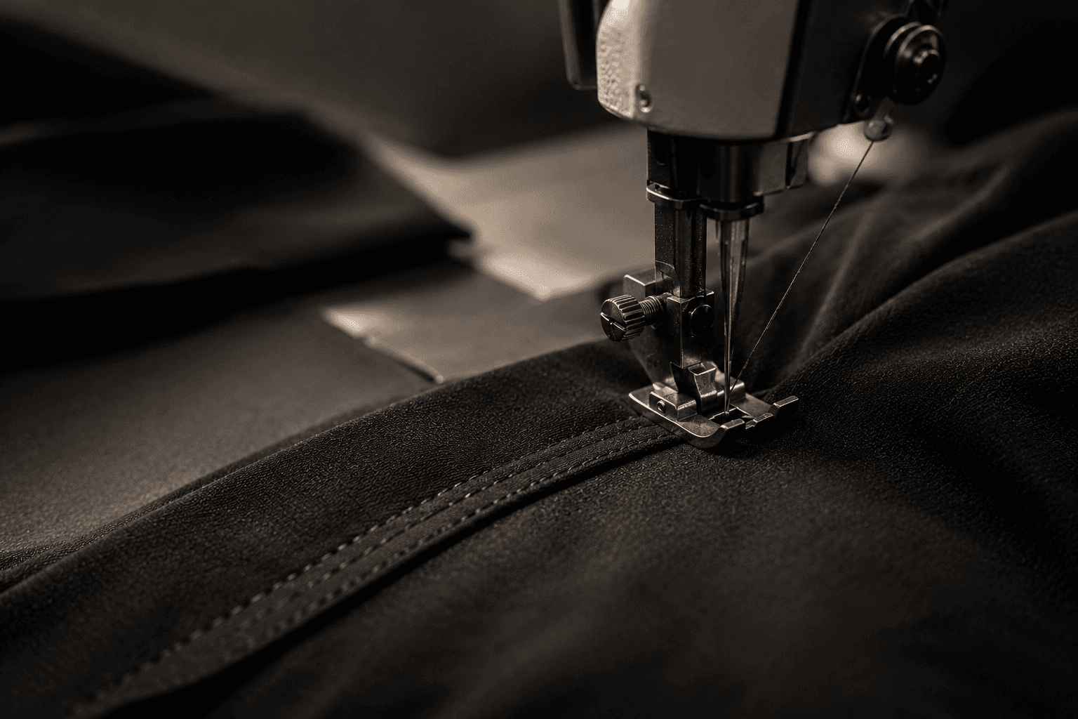 Tailor working on garment alterations