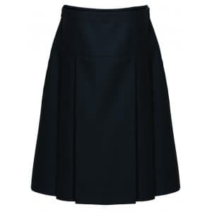 Drop Waist Pleated Skirt — Black