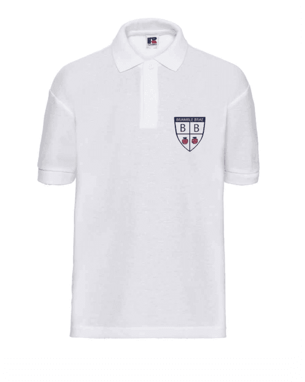 Poly/Cotton Piqué Polo Shirt (with logo) — White