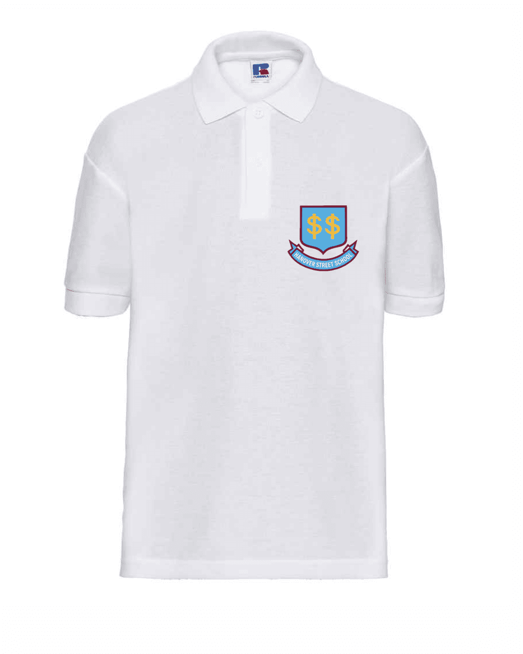 Poly/Cotton Piqué Polo Shirt (with logo) — White