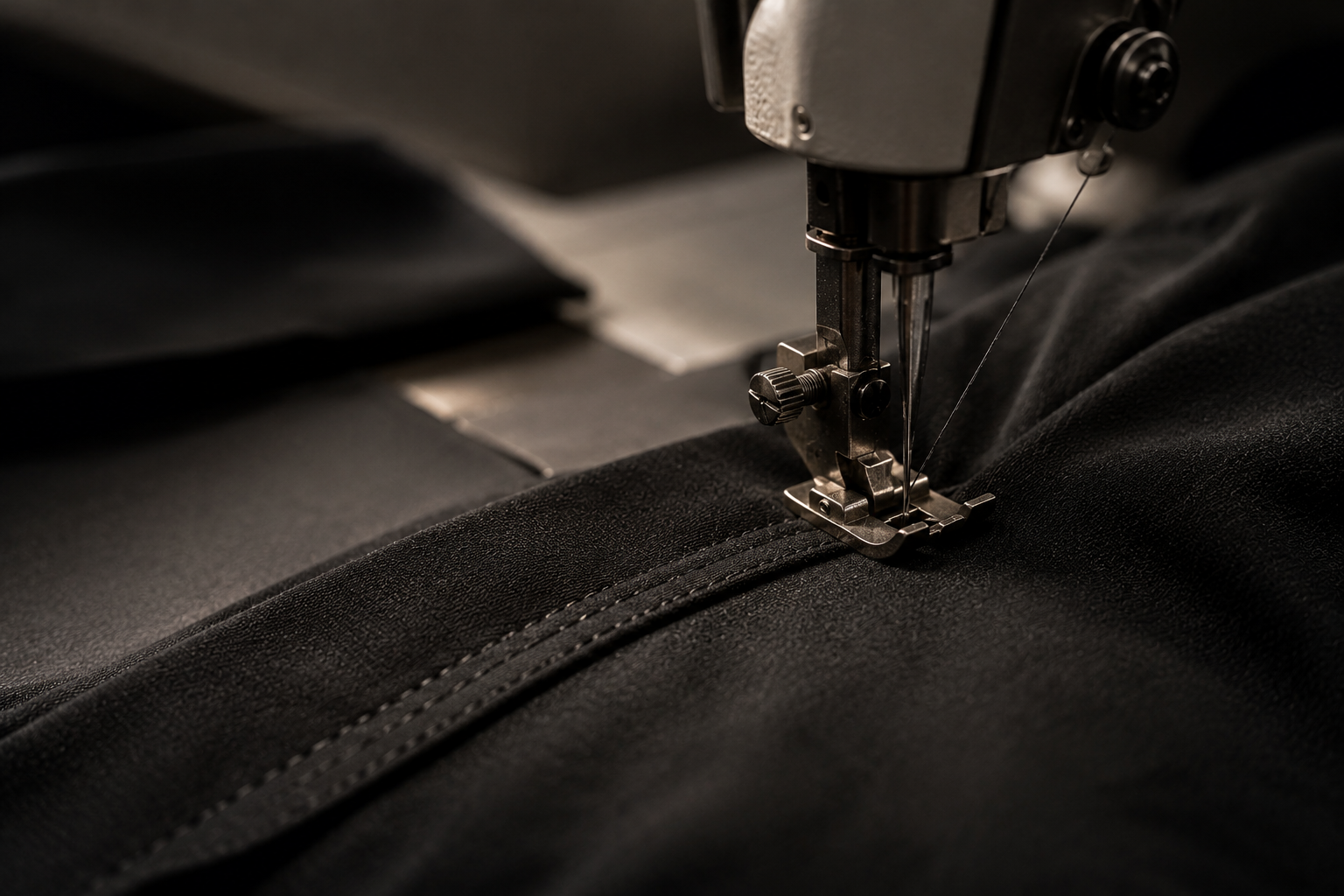 Tailor working on garment alterations